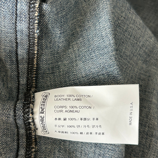 Chrome Hearts Blue & Black Cross Patch Denim Button Up Shirt