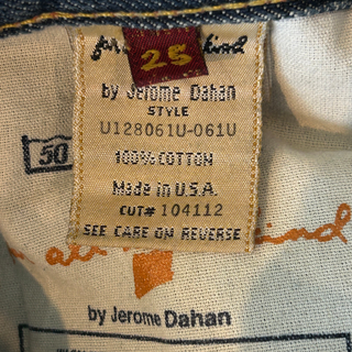 Chrome Hearts Blue & Black Cross Patch Jeans