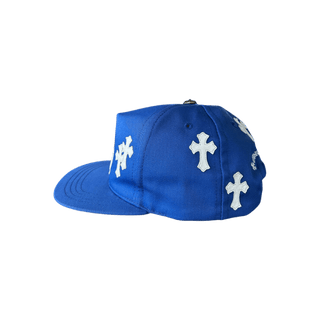 Chrome Hearts Blue & White Cross Patch Hat