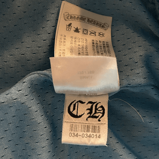 Chrome Hearts Blue & White Logo Mesh Shorts