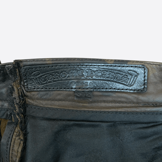 Chrome Hearts Camouflage Leather Cross Patch Cargo Shorts