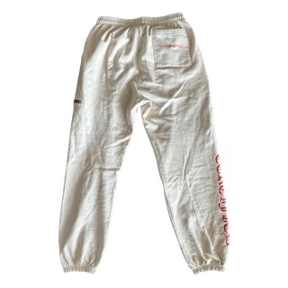 Chrome Hearts Drake Cream & Pink Certified Chrome Cross Logo Sweatpants