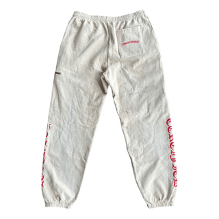 Chrome Hearts Drake Cream & Pink Certified Chrome Cross Logo Sweatpants