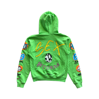 Chrome Hearts Green Sex Records Logo Hoodie