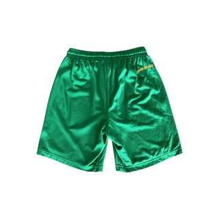 Chrome Hearts Green & Yellow Logo Mesh Shorts