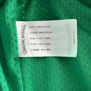 Chrome Hearts Green & Yellow Logo Mesh Shorts