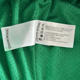 Chrome Hearts Green & Yellow Logo Mesh Shorts