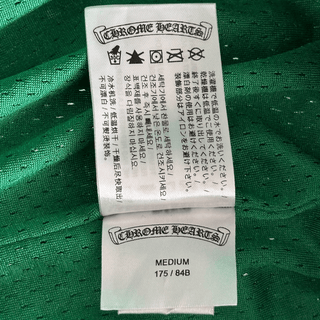 Chrome Hearts Green & Yellow Logo Mesh Shorts