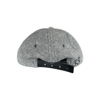 Chrome Hearts Grey & Black Leather CH Logo Wool Hat