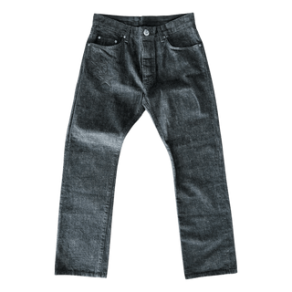 Chrome Hearts Grey & Black Star Patch Fleur Knee Jeans