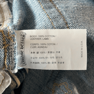 Chrome Hearts Levi's Blue & Yellow Cross Patch Jeans