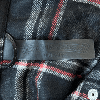 Chrome Hearts Navy Cross Jacquard Cashmere Button Up Shirt