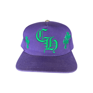 Chrome Hearts Purple & Green Cross Patch Hat