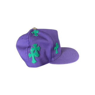 Chrome Hearts Purple & Green Cross Patch Hat