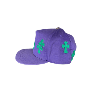 Chrome Hearts Purple & Green Cross Patch Hat