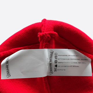 Chrome Hearts Red & White CH Logo Embroidered Beanie