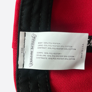 Chrome Hearts Red & White CH Logo Hat