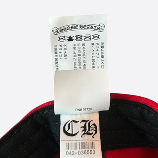 Chrome Hearts Red & White CH Logo Hat