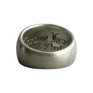 Chrome Hearts Silver & Black Diamond Heart Ring