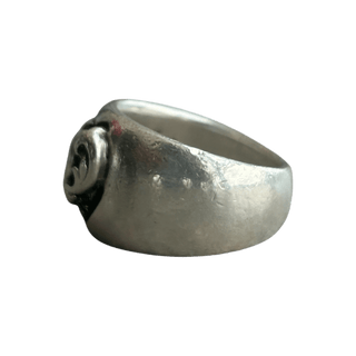 Chrome Hearts Silver & Black Diamond Heart Ring