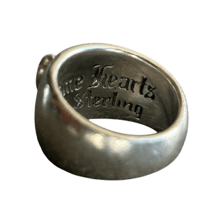 Chrome Hearts Silver & Black Diamond Heart Ring