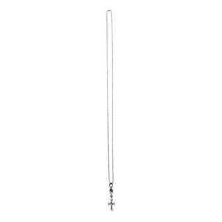 Chrome Hearts Silver Cross Ball Pendant Necklace