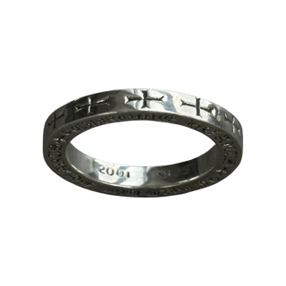 Chrome Hearts Silver & Diamond Thin Spacer Ring