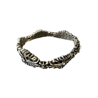 Chrome Hearts Silver Floral Cross Bracelet