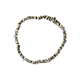 Chrome Hearts Silver Floral Cross Bracelet