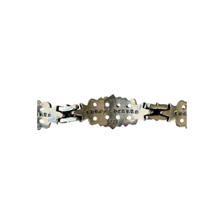 Chrome Hearts Silver Floral Cross Bracelet