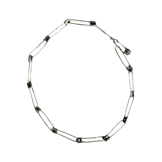 Chrome Hearts Silver Safety Pin Necklace
