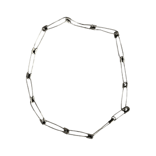 Chrome Hearts Silver Safety Pin Necklace