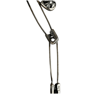 Chrome Hearts Silver Safety Pin Necklace