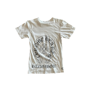 Chrome Hearts White & Black Hangzhou Exclusive Horseshoe Logo T-Shirt