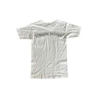 Chrome Hearts White & Black Horseshoe Scroll Logo T-Shirt