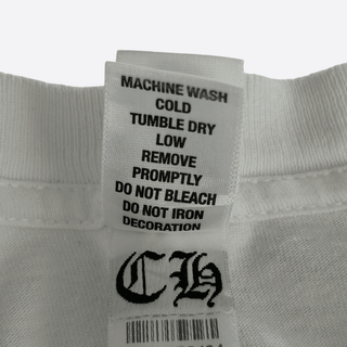 Chrome Hearts White & Black Horseshoe Scroll Logo T-Shirt