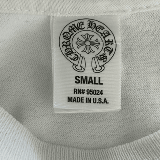 Chrome Hearts White & Black Horseshoe Scroll Logo T-Shirt