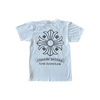 Chrome Hearts White & Black Los Angeles Exclusive Cross Logo T-Shirt