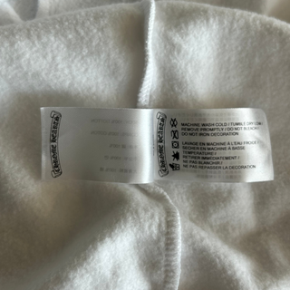 Chrome Hearts White & Blue Script Logo Zip Up Hoodie