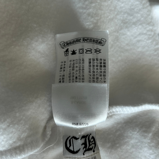 Chrome Hearts White & Blue Script Logo Zip Up Hoodie