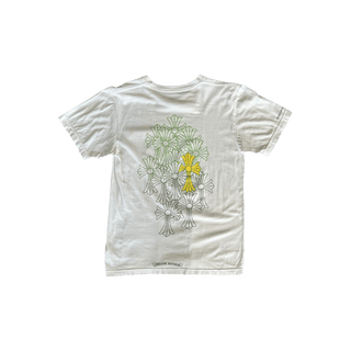 Chrome Hearts White & Green Cemetery Cross Logo T-Shirt