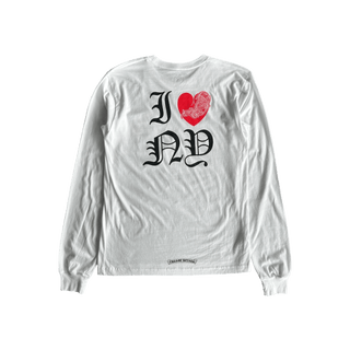 Chrome Hearts White & Red NY Longsleeve T-Shirt
