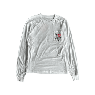 Chrome Hearts White & Red NY Longsleeve T-Shirt