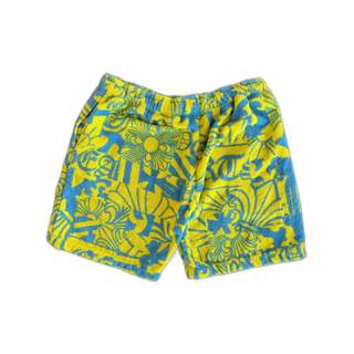 Chrome Hearts Yellow & Blue Print Towel Shorts