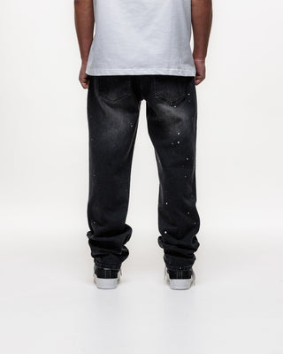 Magiri Core Painted Straight Jeans in Black