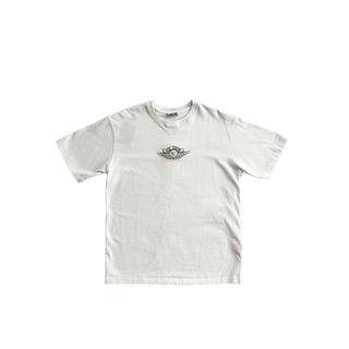 Dior Air Jordan White Embroidered Logo T-Shirt