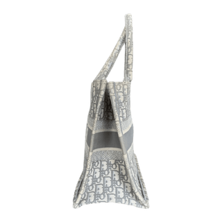 Dior Beige & Grey Oblique Medium Book Tote