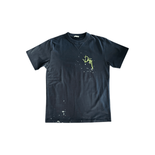 Dior Cactus Jack Black & Green Embroidered Logo T-Shirt