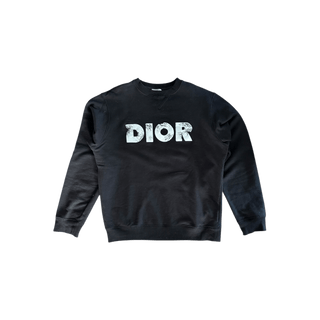 Dior Daniel Arsham Black & Blue Logo Sweater