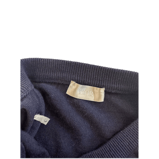Dior Daniel Arsham Navy Wool Knit Sweater